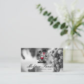 Wijnglas Druiven Logo | Wijngaard Druiven Visitekaartje (Staand voorkant)