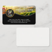 Wijnglas en druiven | wijngaard visitekaartje (Voorkant / Achterkant)