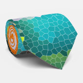 wijnglas en fles : gekleurd glas stropdas (Opgerold)