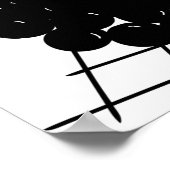 Wijnglas en flesdruiven drink van voedingsmiddelen poster (Hoek)