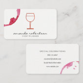 Wijnglas en -gordel visitekaartje (Voorkant / Achterkant)