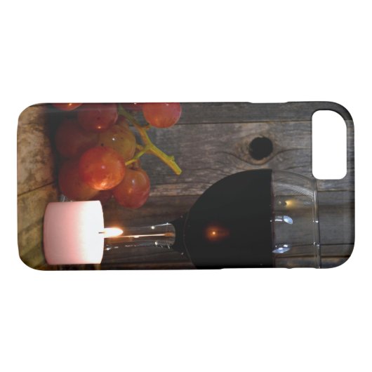 wijnglas en kaarsen met druiven Case-Mate iPhone case (Achterkant (Horizontaal))