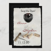 Wijnglas en kurken kaart (Voorkant / Achterkant)