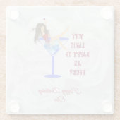 Wijnglas en meisje glazen onderzetter (Achterkant)