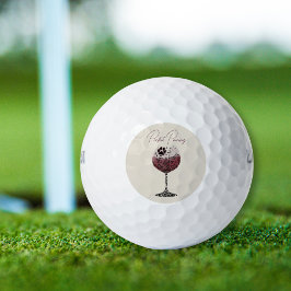 Wijnglas en Paws Perfecte Pairing Golfballen