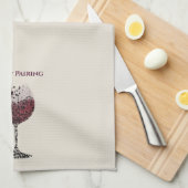 Wijnglas en Paws Perfecte Pairing Theedoek (Quarter Fold)