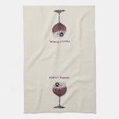 Wijnglas en Paws Perfecte Pairing Theedoek (Verticaal)