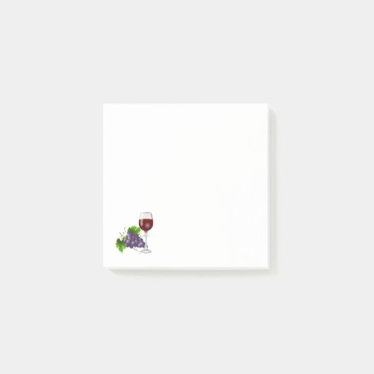 Wijnglas en wijndruiven post-it® notes (Voorkant)