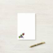Wijnglas en wijndruiven post-it® notes (Op bureau)