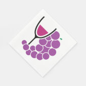 Wijnglas en wijndruiven servet (Hoek)