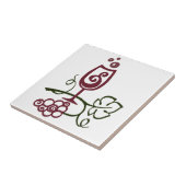 Wijnglas en wijndruiven tegeltje (Zijkant)