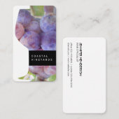 Wijnglas en wijndruiven visitekaartje (Voorkant / Achterkant)