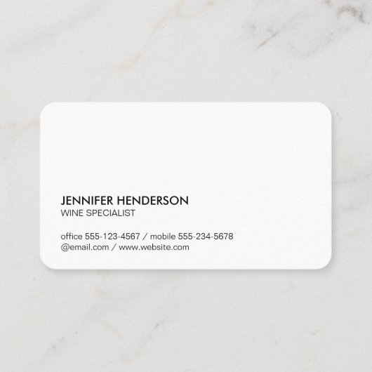 Wijnglas en wijndruiven visitekaartje (Achterkant)