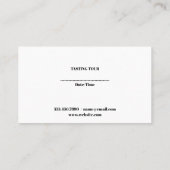 Wijnglas fles lijnkunst | Marmer Visitekaartje (Achterkant)