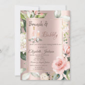 Wijnglas Fles Rozen Vrijgezellenfeest Kaart (Voorkant)