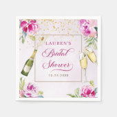 Wijnglas Floral Vrijgezellenfeest Servet (Voorkant)