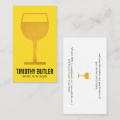 Wijnglas Geel Visitekaartje (Voorkant / Achterkant)