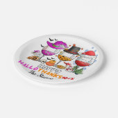 Wijnglas Gelukkige Hallowondanksmas Papieren Bordje (Gekanteld)