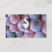 Wijnglas giet Logo | Druiven Afsprakenkaartje (Voorkant)