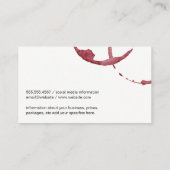 wijnglas gieten | wijngaard visitekaartje (Achterkant)