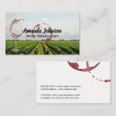 wijnglas gieten | wijngaard visitekaartje (Voorkant / Achterkant)