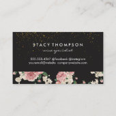 Wijnglas Goud Gespikkeld  flessenpatroon Visitekaartje (Achterkant)