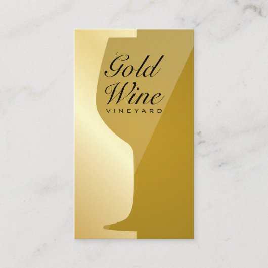Wijnglas | Goud Slank Visitekaartje (Voorkant)