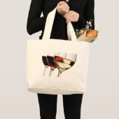 Wijnglas Grote Tote Bag (Voorkant (product))