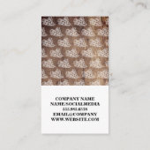 Wijnglas | Hout | Druiven op wijnpatroon Visitekaartje (Achterkant)