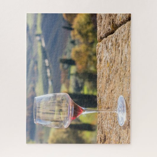 Wijnglas in Toscane Legpuzzel (Verticaal)