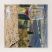 Wijnglas in Toscane Legpuzzel (Horizontaal)