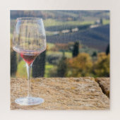 Wijnglas in Toscane Legpuzzel (Verticaal)