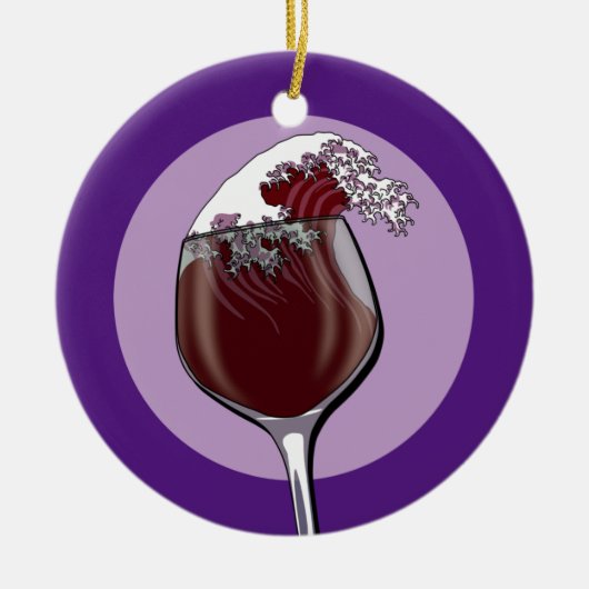 Wijnglas Keramisch Ornament (Voorkant)