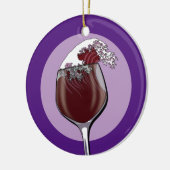 Wijnglas Keramisch Ornament (Links)