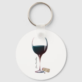 Wijnglas Kunst op maat van Logo Sleutelhanger