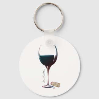 Wijnglas Kunst op maat van Logo Sleutelhanger