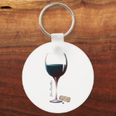 Wijnglas Kunst op maat van Logo Sleutelhanger (Voorkant)