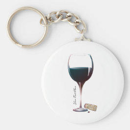 Wijnglas Kunst op maat van Logo Sleutelhanger