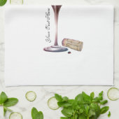 Wijnglas Kunst op maat van Logo Theedoek (Gevouwen)