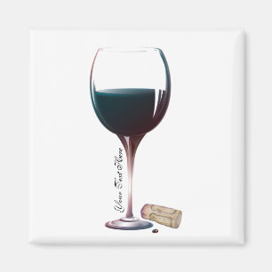 Wijnglas Kunstmager Gepersonaliseerd Logo Magnet
