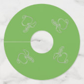 Wijnglas - Label met hartritme (Voorkant)