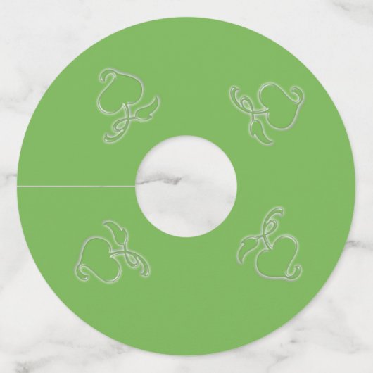 Wijnglas - Label met hartritme (Voorkant)