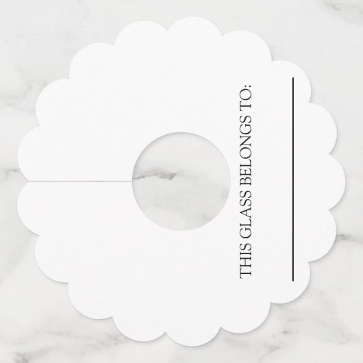 Wijnglas Labels Identifier Marker Papier (Achterkant)