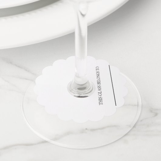 Wijnglas Labels Identifier Marker Papier (Dichtbij)