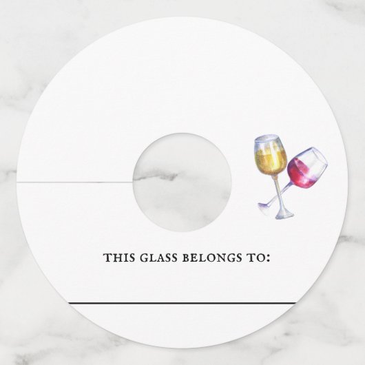 Wijnglas Labels Identifier Marker Papier Aanpassen (Voorkant)