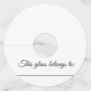 Wijnglas Labels Identifier Marker Papier Aanpassen