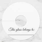 Wijnglas Labels Identifier Marker Papier Aanpassen (Voorkant)