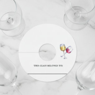Wijnglas Labels Identifier Marker Papier Aanpassen