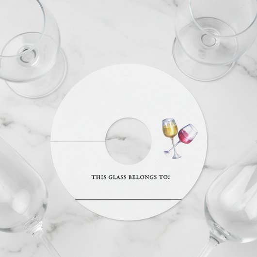 Wijnglas Labels Identifier Marker Papier Aanpassen