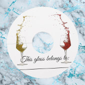 Wijnglas Labels Identifier Marker Papier Aanpassen